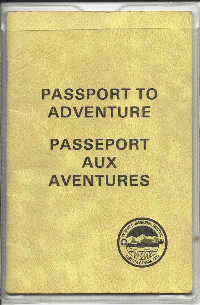 1983 15th World Jamboree Passport with Sleeve