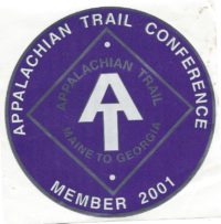 Appalachian Trail Conference 2001 Member Decal