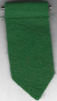 Girl Scout Insignia Tab Pin Felt Green