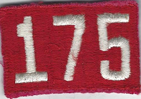 Unit Numerals 175 Fully Embroidered
