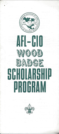 AFL-CIO Wood Badge Scholarship Program 1986