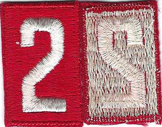 Unit Numeral 2 Vertical Fully Embroidered