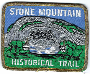 Stone Mountain Historic Trail MedBlue Sky Black Outlined Calvary Fully Embroidered