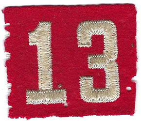 Red Felt Number 13