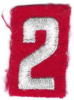 Red Felt Numeral 2