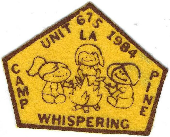 Camp Wispering Pine San Jacinto Council Unit 675 LA 1984 Felt