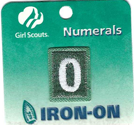 Girl Scout Unit Numeral 0 Small 2003 - Date