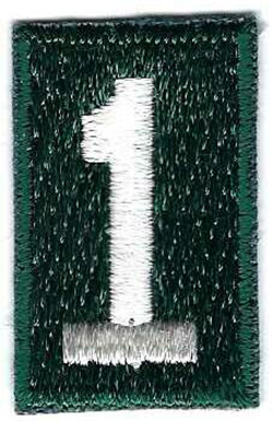 Girl Scout Unit Numeral 1 Large Dark Green 1973 - 1980