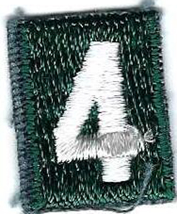 Girl Scout Unit Numeral 4 Small Dark Green 2000 - 2003