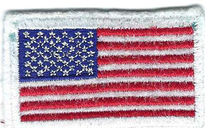 Girl Scouts, Sew On, American Flag Emblem 9-11-1991 - 2003