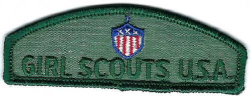 Girl Scouts U.S.A. TOF Shoulder Patch Light Green 1965 - 1983