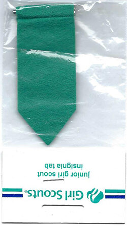 Junior Girl Scout Insignia Tab Jade Green 1994 - Date