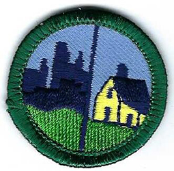 Junior Girl Scout Badge Humans and Habitats JB54 2001- 2011