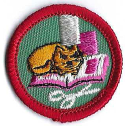 Worlds to Explore Hobbies and Pets Proficiency Badge WE08 Light Pink 1980 - 1999