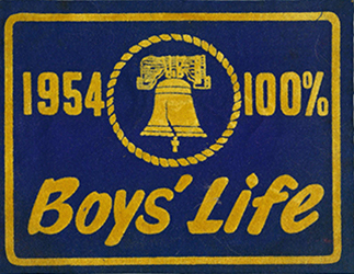 100% Boys Life Unit Award 1954 Felt