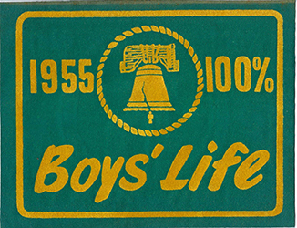 100% Boys Life Unit Award 1955 Felt