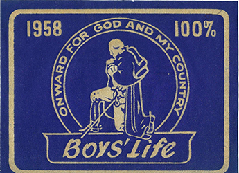 100% Boys Life Unit Award 1958 Felt