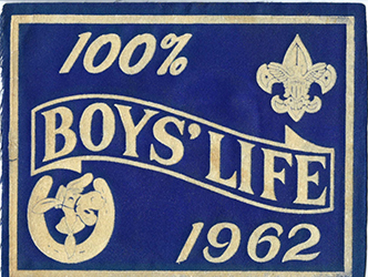 100% Boys Life Unit Award 1962 Felt