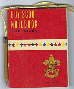 Boy Scout Notebook and Diary with Pencil 1958