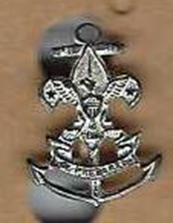 Sea Scout Universal Emblem Silver Pin Crude Wire Hook