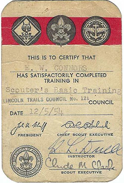 Scouter's Basic Training Certificate