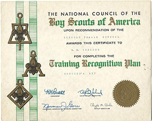 Scouter’s Key Certificate